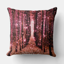 Sierkussen magische bos perzik roze