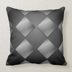 Sierkussen met Black Metal & Mesh Diamond Pattern
