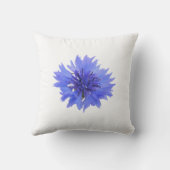 Sierkussen met blauw korenbloem design (Achterkant)