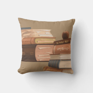 Sierkussen met het ontwerp van stapel boeken