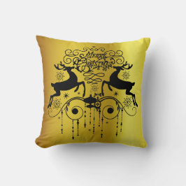 Sierkussen met kerstcadeaus Black Silhouettes