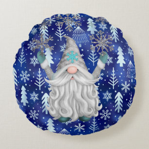 Sierkussen met kerstgrint rond kussen