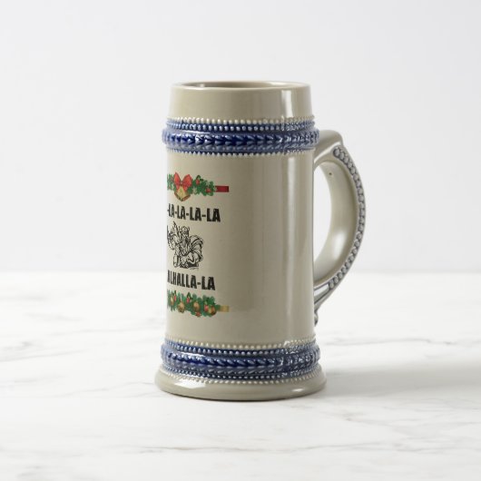 Sierkussen met kerstvalhalla bierpul (Voorkant rechts)