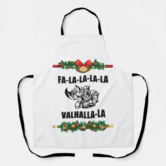 Sierkussen met kerstvalhalla schort (Voorkant)