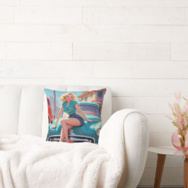 Sierkussen met  Pin-Up meisje