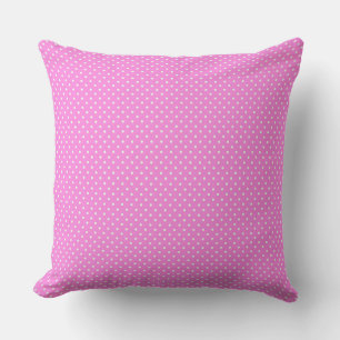 Sierkussen met roze en witte poka-stippen