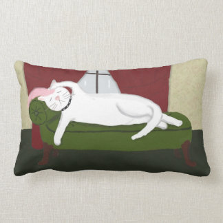 Sierkussen met White Drama Kat Illustration Kussen