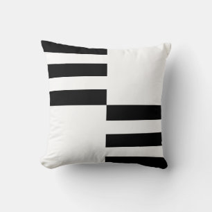 Sierkussen met zwarte en witte streep