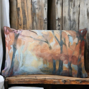 Sierkussen moderne oranje geelbruine bomen kussen