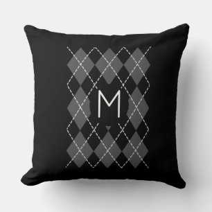 Sierkussen Monogram Argyle Pattern