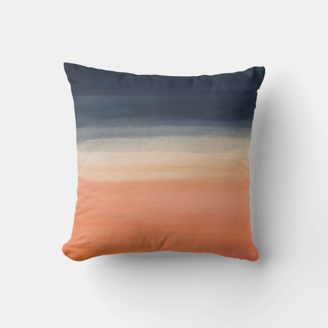 Sierkussen Navy Ombre Pattern (Voorkant)