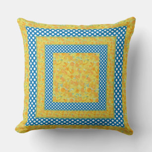 Sierkussen of Kussen, Daffodils en Polka Dots