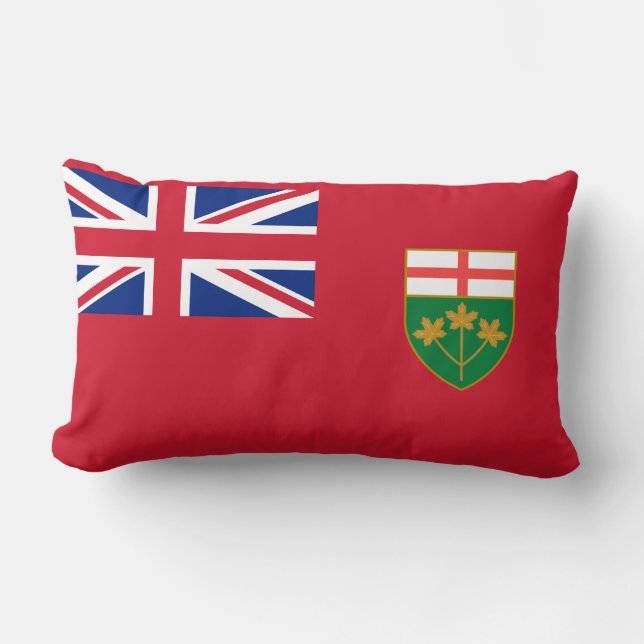 Sierkussen onder de vlag van Ontario Kussen (Voorkant)