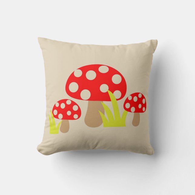 Sierkussen paddenstoelen (Voorkant)