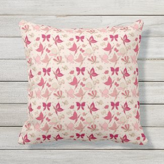Sierkussen "Pink Butterflies"