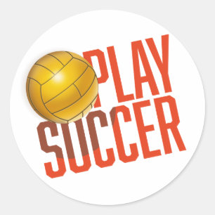 Sierkussen Play Soccer Ronde Sticker