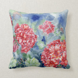 Sierkussen "Red Geraniums II"