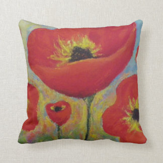 Sierkussen Rode papaver