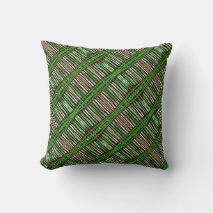 Sierkussen - Rood/Groen/Zwart Strepen
