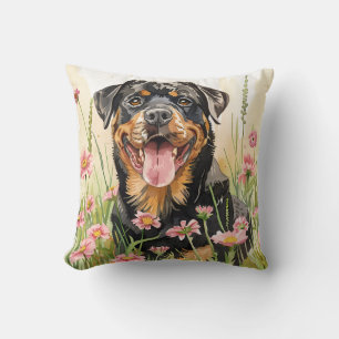 Sierkussen – Rottweiler Waterverf Sierkussen