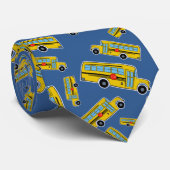Sierkussen schoolbuspatroon stropdas (Opgerold)