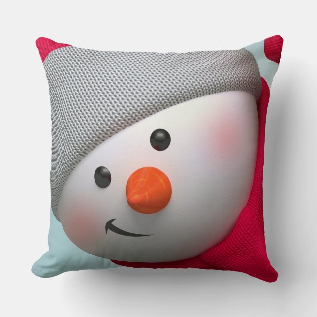 Sierkussen/Snowman Kussen (Voorkant)