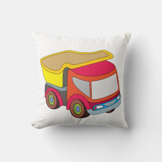 Sierkussen/Speelgoed Dump Truck Kussen (Voorkant)