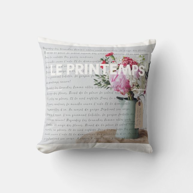 Sierkussen - Springtime - Frans decor (Voorkant)