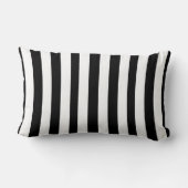 Sierkussen Stripe Black White Kussen (Achterkant)
