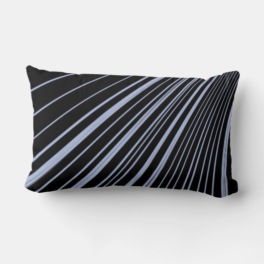 Sierkussen Stripe Dark Blue Black Kussen (Achterkant)