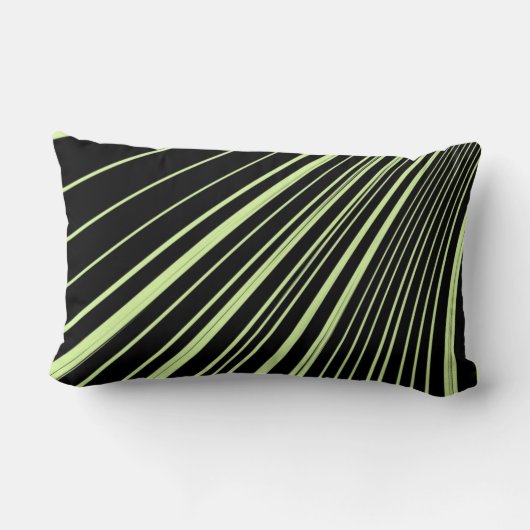 Sierkussen Stripe Green Black Kussen (Achterkant)