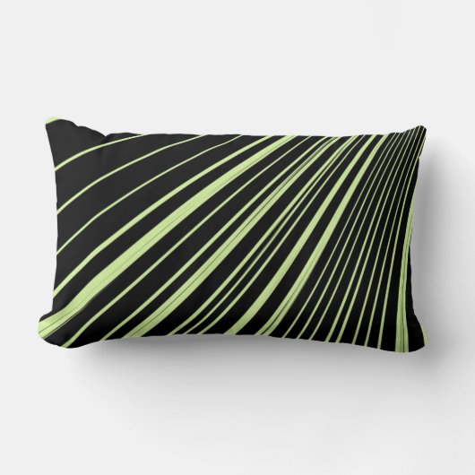 Sierkussen Stripe Green Black Kussen (Voorkant)