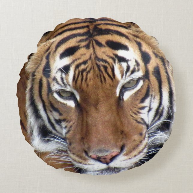 Sierkussen Tiger Rond Kussen (Voorkant)