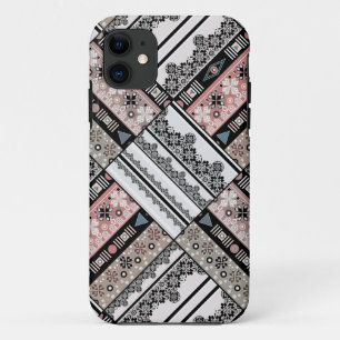 Sierkussen Traditioneel meetkundig stamhout iPhone 11 Hoesje