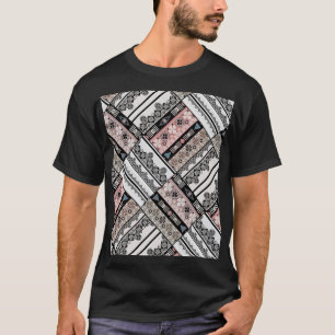 Sierkussen Traditioneel meetkundig stamhout T-shirt