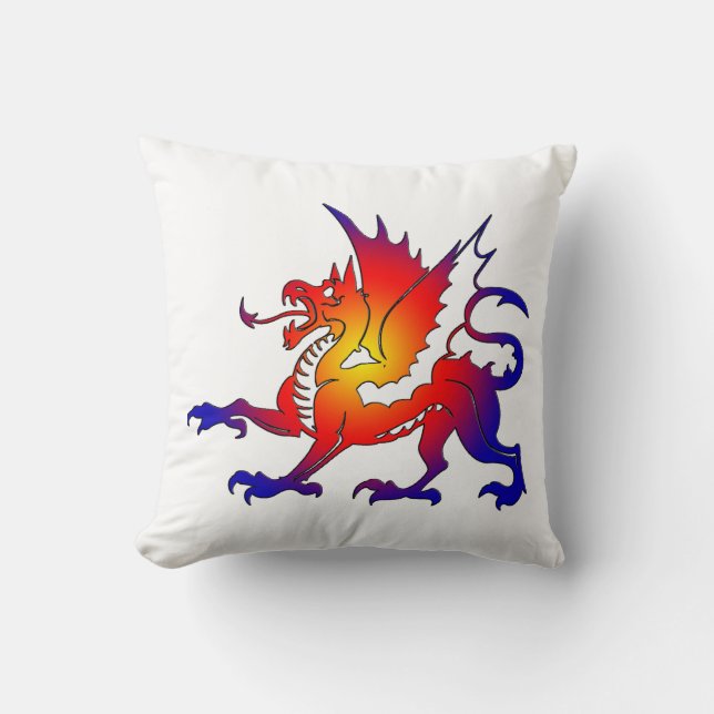 Sierkussen Tribal-kleurendraak (Voorkant)