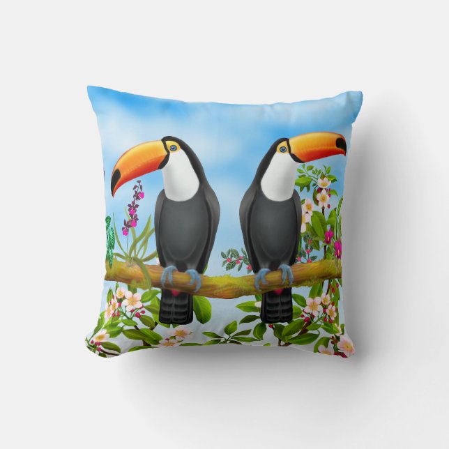 Sierkussen Tropische Toucans (Voorkant)