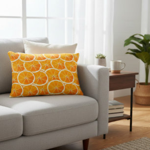 Sierkussen van citrus-Oranje plak Accent Kussen