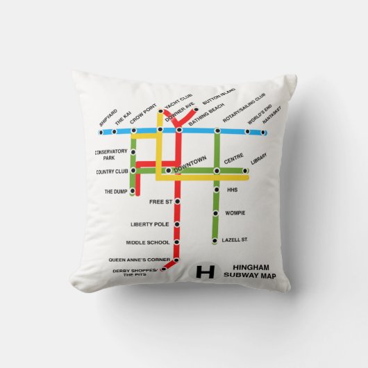 Sierkussen van de metro van Hingham Massachusetts (Voorkant)