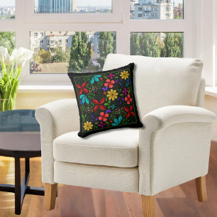 Sierkussen van Elegant Latijns-Amerikaanse Folk Fl