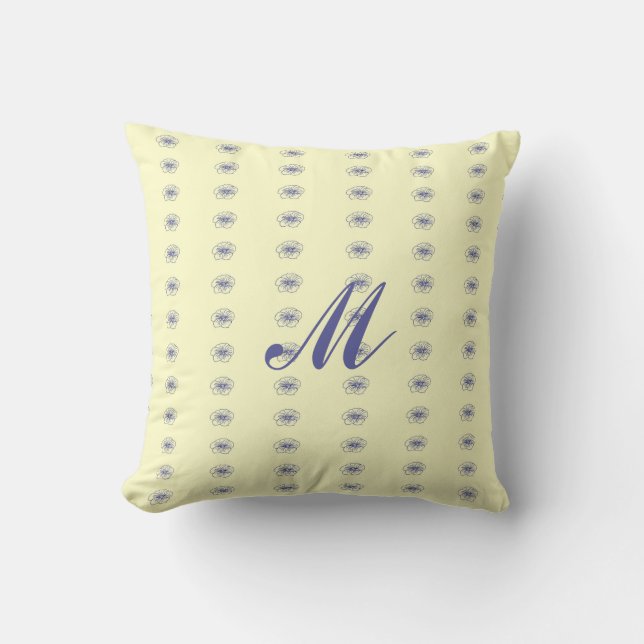 Sierkussen van het bloktekenmonogram (Voorkant)