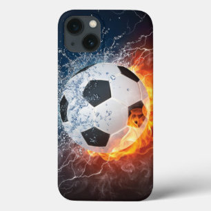 Sierkussen van ontvlammend Football/Voetbal iPhone 13 Hoesje