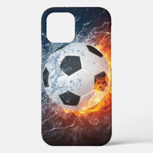 Sierkussen van ontvlammend Football/Voetbal iPhone 12 Hoesje