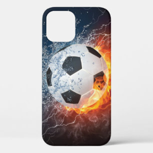 Sierkussen van ontvlammend Football/Voetbal iPhone 12 Hoesje