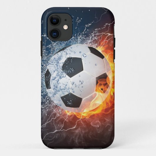 Sierkussen van ontvlammend Football/Voetbal Case-Mate iPhone Case (Achterkant)