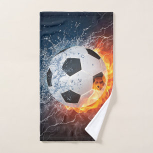 Sierkussen van ontvlammend Football/Voetbal Handdoek