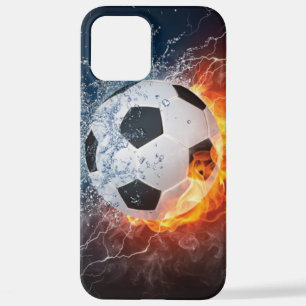 Sierkussen van ontvlammend Football/Voetbal iPhone 12 Pro Max Hoesje