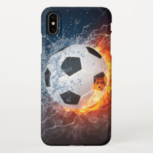 Sierkussen van ontvlammend Football/Voetbal iPhone XS Max Hoesje