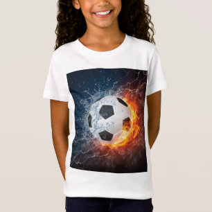 Sierkussen van ontvlammend Football/Voetbal T-shirt