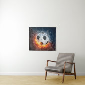 Sierkussen van ontvlammend Football/Voetbal Wandkleed (In Situ (horizontaal))